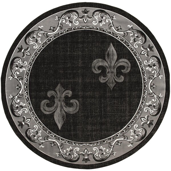 Manmade 7 ft. 10 in. Bristol Lilium Gray Round Rug MA3655527 - main